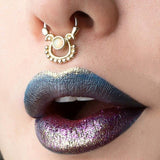 Opal Hanger 16G Septum Ring (Blue)