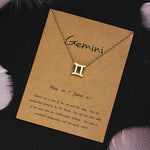 Gold Zodiac Sign Necklace (Taurus)