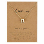 Gold Zodiac Sign Necklace (Taurus)