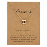 Gold Zodiac Sign Necklace (Taurus)