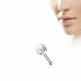 Howlite Nose Piercing Bone or L Bend