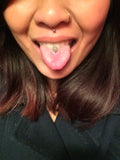 Natural Stone Tongue Ring (Green Aventurine)