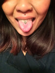 Natural Stone Tongue Ring (Unakite)