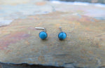 Turquoise Howlite 3mm 20G (.81mm) Natural Stone Nose Bone or L Bend Surgical Steel Nose Piercing Ring 20G (.81mm)