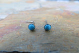 Turquoise Howlite 3mm 20G (.81mm) Natural Stone Nose Bone or L Bend Surgical Steel Nose Piercing Ring 20G (.81mm)