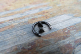 Black Titanium Ion Plated Spiked 16G (1.2mm) Horseshoe Ring Septum Piercing 316L Surgical Steel Spikes