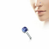 Sodalite Nose Piercing Bone or L Bend