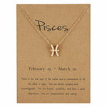 Gold Zodiac Sign Necklace (Taurus)