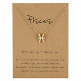 Gold Zodiac Sign Necklace (Taurus)