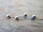 Set of Bioflex Nipple Barbells (Silver)