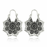 Boho Mandala Earrings (Silver)