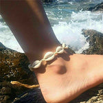 Starfish Cowrie Shell Bracelet (Bronze-White)