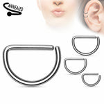 D Ring Hoop for Piercings (Steel)