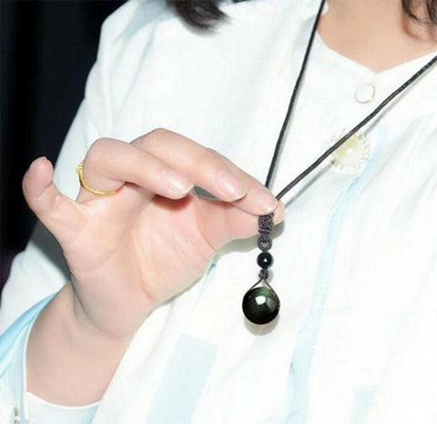 Buy Black Obsidian Pendant in Silvertone with Stainless Steel Necklace 20  Inches 8.00 ctw at ShopLC.