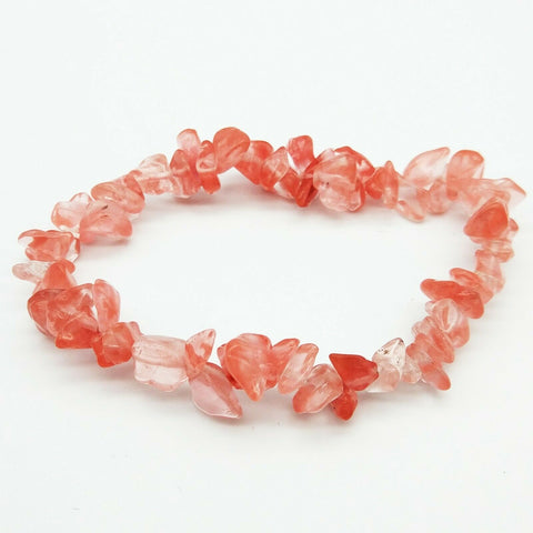 Stone Chip Bracelet (Cherry Quartz)