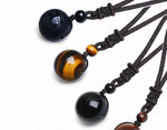 Tiger Eye Sphere Necklace 12mm