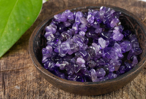 Stone Chip Bracelet (Amethyst)