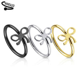 Bow Nose Hoop (Black)