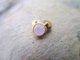 Gold Opalite Dermal Anchor Top (Pink)