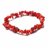 Stone Chip Bracelet (Red Coral)