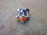 Orange Fire Opal Piercing