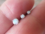 White Pronged Opal Piercing 18G or 16G