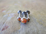 Orange Fire Opal Piercing