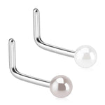 Pearl Nose L Bend  (White)