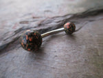 Paint Splatter Belly Ring (Orange)