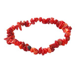 Stone Chip Bracelet (Red Coral)