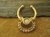 Opal Hanger Faux Septum Ring (Pink)