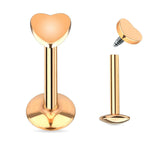 Heart Monroe Labret Piercing (Gold)