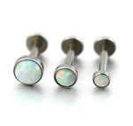 White Fire Opal Piercing