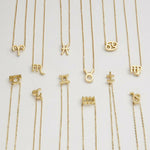 Gold Zodiac Sign Necklace (Taurus)