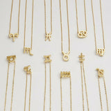 Gold Zodiac Sign Necklace (Taurus)
