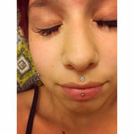 Clear Bioflex Flower Gem Piercing