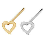 Gold Heart Sterling Silver Bendable Nose Bone