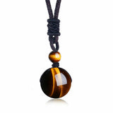 Tiger Eye Sphere Necklace 12mm