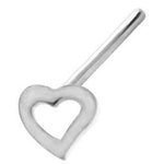 Gold Heart Sterling Silver Bendable Nose Bone