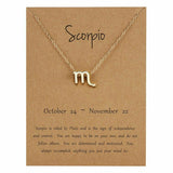 Gold Zodiac Sign Necklace (Taurus)