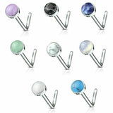 Howlite Nose Piercing Bone or L Bend