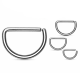 D Ring Hoop for Piercings (Steel)