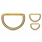 D Ring Hoop for Piercings (Gold)